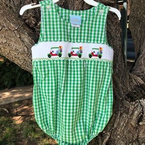 Southern sunshine smocked bubble